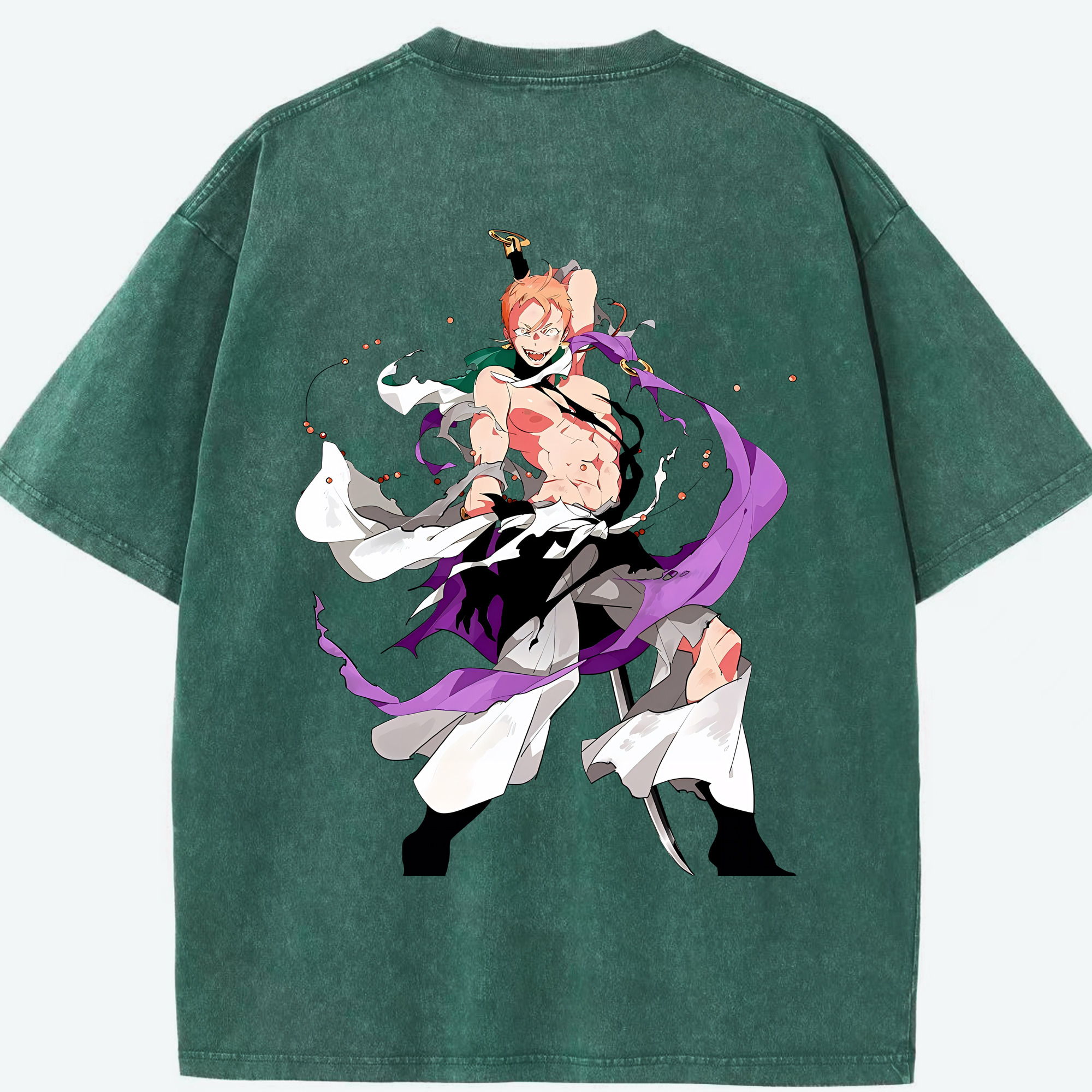 （画像用） 刀剣乱舞 Touken Ranbu 綿100% ヴィンテージ風 半袖Tシャツ（背面プリント）